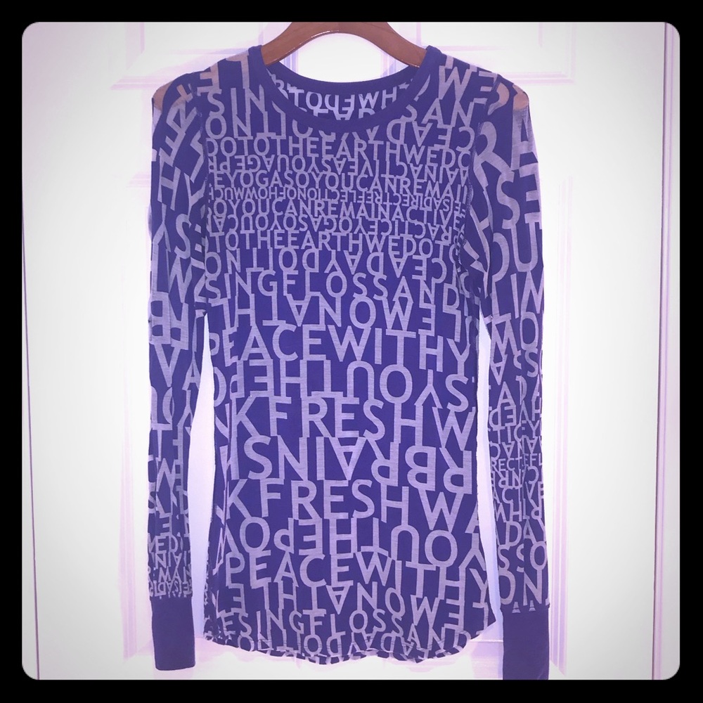 Lululemon sheer long sleeve shirt